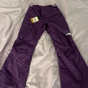 Purple North Face Girls Snow Pants
